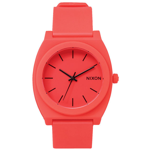 Nixon Mens Nixon The Time Teller P Watch - Neon Orange