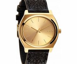 Nixon Mens Time Teller Ornate Gold Watch