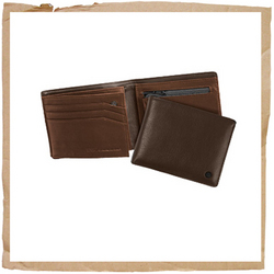 Nixon Peak Leather Wallet Brown