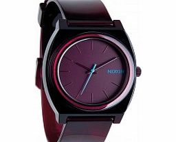 Nixon The Time Teller P Translucent Burgundy Watch