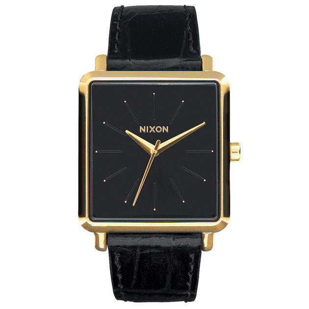 Nixon Womens Nixon K Squared Watch - Gold / Black Gator