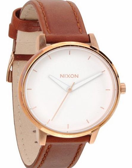 Womens Nixon Kensington Leather Watch - Rose