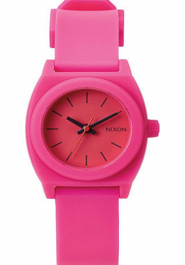 Nixon Womens Nixon Small Time Teller Watch - Hot Pink