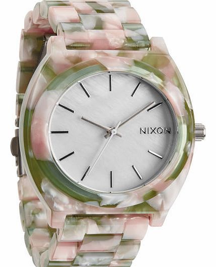Nixon Womens Nixon Time Teller Acetate Watch - Mint