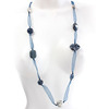 Nkuku Blue Matemwe Fair Trade Necklace -- MT2688