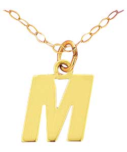 9ct Gold Initial M Pendant