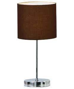 Chocolate Fabric Shade Stick Table Lamp