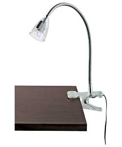 Clear LED Clip Desk Lamp