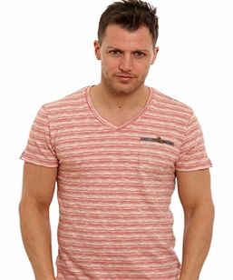 Stripes Jersey V-Neck T-Shirt