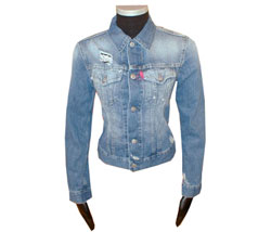 No.Lita Womens Distressed denim jacket