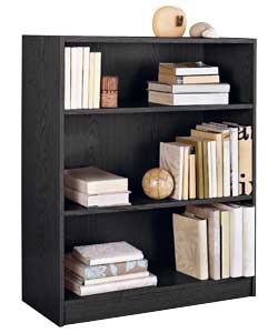 no Maine Black Small Extra Deep Bookcase