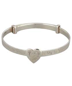 no Me to You Sterling Silver Christening Bangle