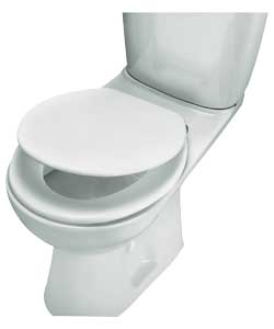 Moulded White Toilet Seat