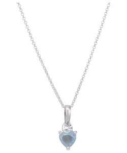 no Sterling Silver Created Aquamarine March
