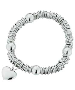 no Sterling Silver Multi Ring and Oval Ball Bracelet