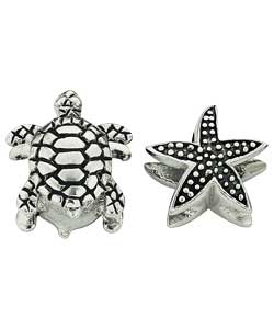 no Sterling Silver Turtle Charm and Star Fish Charm