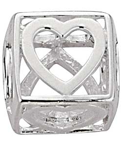 no Truth Sterling Silver Heart Box Charm