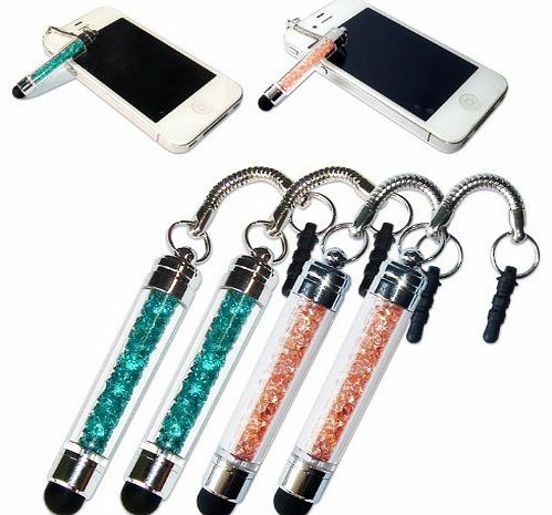 2XNo1accessory new Peacock blue + champagne crystal shaft stylus pen for huawei media pad 10 pink