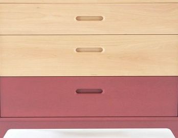 Nobodinoz 3-drawer Chest of Drawers - Brick Red Brick red