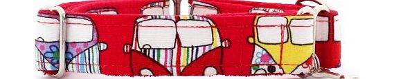 Noddy and Sweets Noddy amp; Sweets Handmade Adjustable Martingale Collar with Charm [1`` Campervan Red M]
