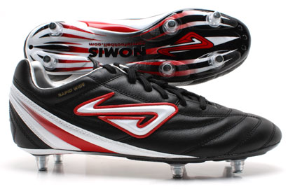 Nomis Football Boots  Rapid 6 Stud SG Football Boots Black / White