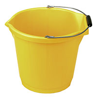 Builders Bucket Yellow 3 Gallon Pack of 3
