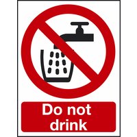 Non-Branded Do Not Drink Sign