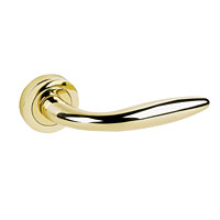 Door Handle Soft Polished Brass