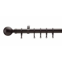 Non-Branded Extendable Metal Curtain Pole Black 25mm x