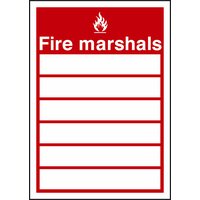 Non-Branded Fire Marshalls Sign