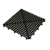 Non-Branded Flexi-Deck Tile Black 0.3M x 0.3M Pack of 9