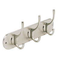 Hat and Coat Rack Brushed Nickel 275 x 60mm