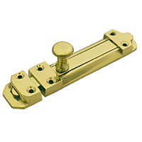 Heavy Door Bolts 100mm Polished Brass