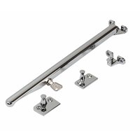 Locking Timber Window Casement Stay Chrome Pack of 2