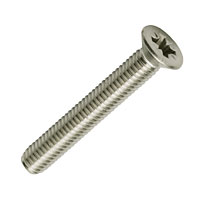 Machine Screws Countersunk A2 Stainless Steel M6 andtimes; 20mm Pack of 50