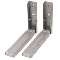 Microwave Brackets Silver Pack of 2