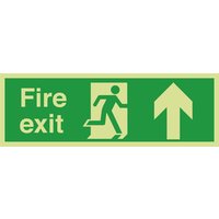 Non-Branded Nite Glo Fire Exit Up Sign