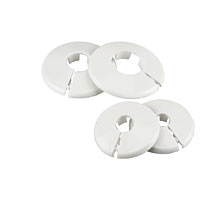 Non-Branded Pipe Collar 10mm White Pack of 10