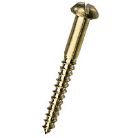 Traditional Brass Roundhead Slotted Screws 8 x 1andfrac12;andquot; Pack of 100