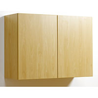 Non-Branded Wall Unit Flat Pack Beech 1000mm