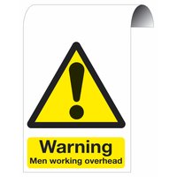 Warning Men Working Overhead Sign 500 x 300mm