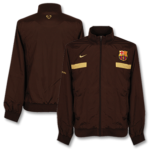 None 2009 Barcelona Woven Warm Up Jacket - Brown