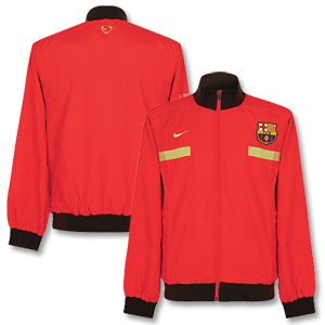 None 2009 Barcelona Woven Warm Up Jacket red
