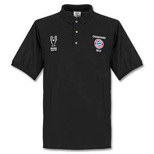 2013 Bayern Munich Champions Polo Shirt - Black