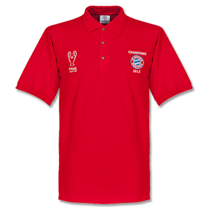 None 2013 Bayern Munich Champions Polo Shirt - Red