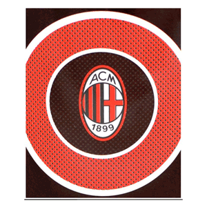 None AC Milan Bullseye Fleece Blanket (125cm x 150cm)