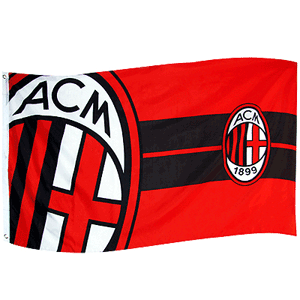 AC Milan Horizontal Stripe Flag (5ft x 3ft)