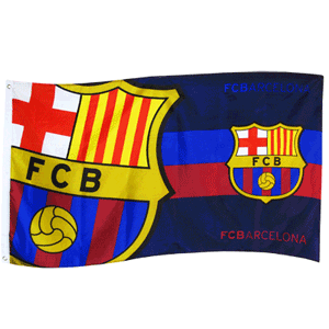 None Barcelona Horizontal Stripe Flag (5ft x 3ft)