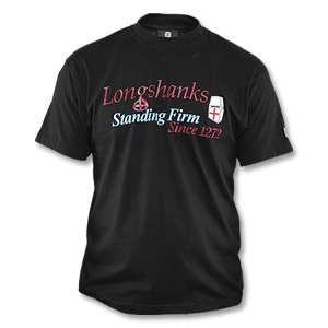 Longshanks Slogan T-Shirt - Black/Blue Logo