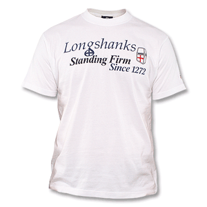 Longshanks Slogan T-Shirt - White/Navy Logo